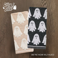 Ghost Jacquard 2-Piece Hand Towel Set, Black