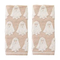 Ghost Jacquard 2-Piece Hand Towel Set, Tan