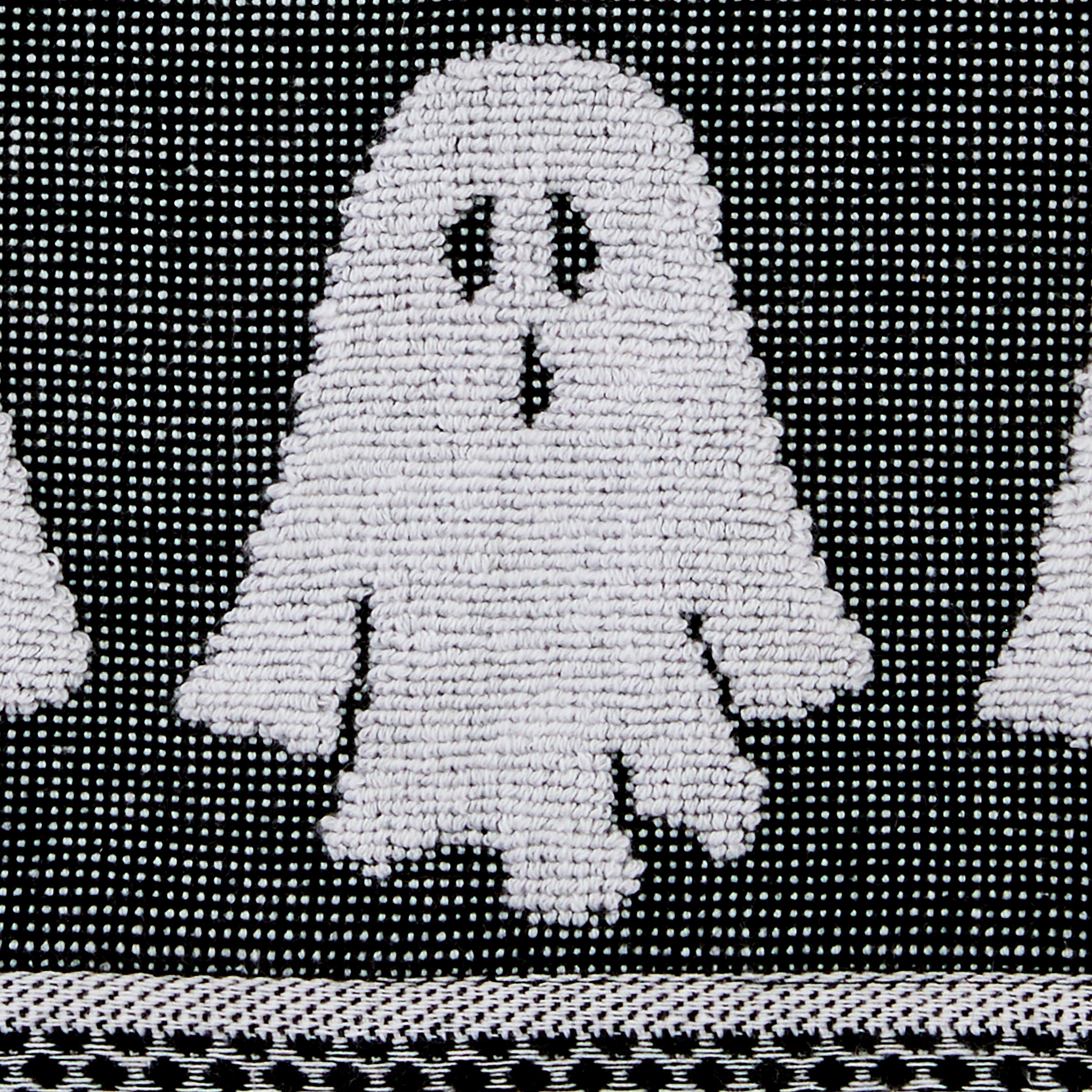 Ghost Jacquard 2-Piece Hand Towel Set, Black