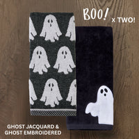 Ghost 2-Piece Hand Towel Set, Black