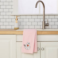 Ghost Cat Towel 2-Piece Hand Towel Set, Pink