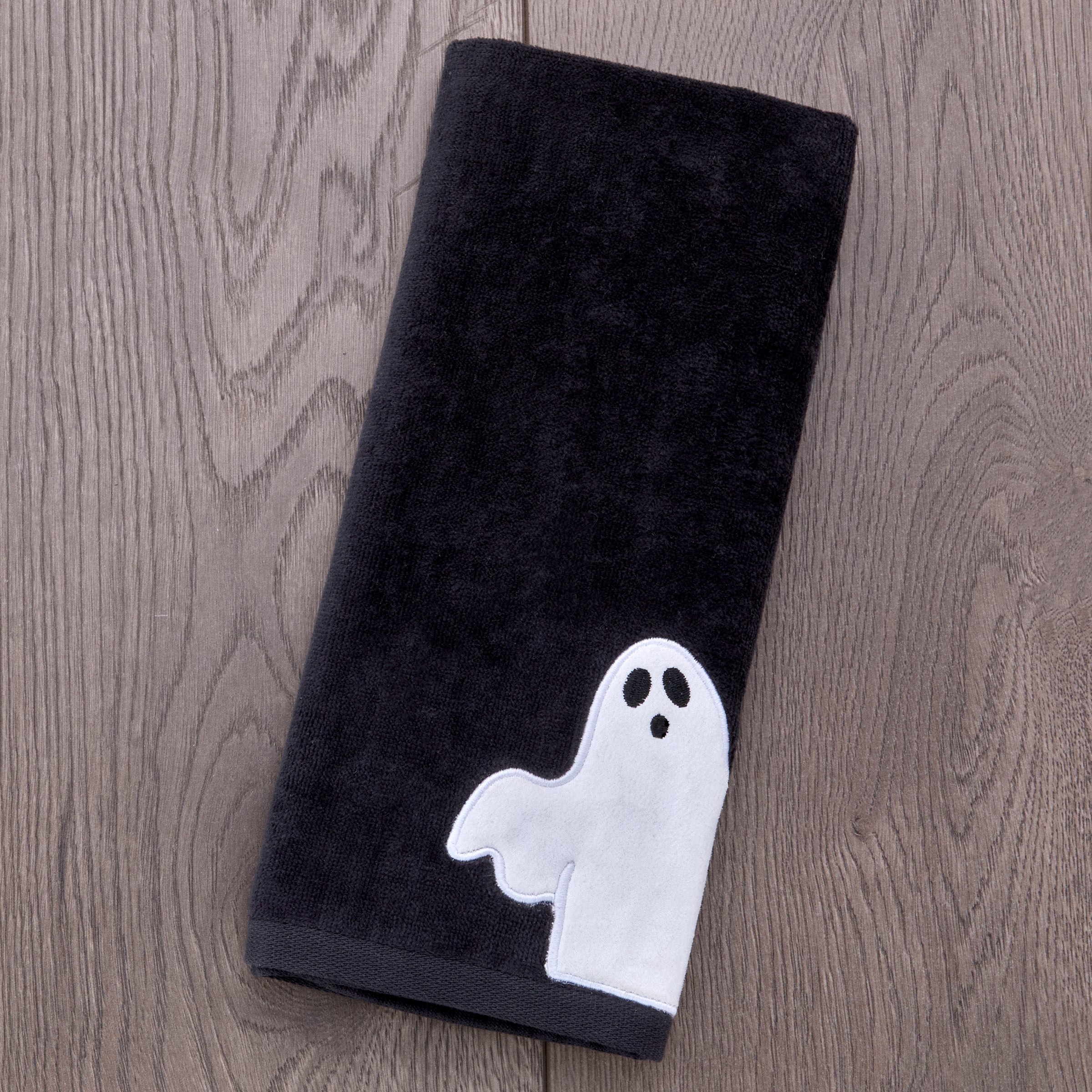 Ghost 2-Piece Hand Towel Set, Black