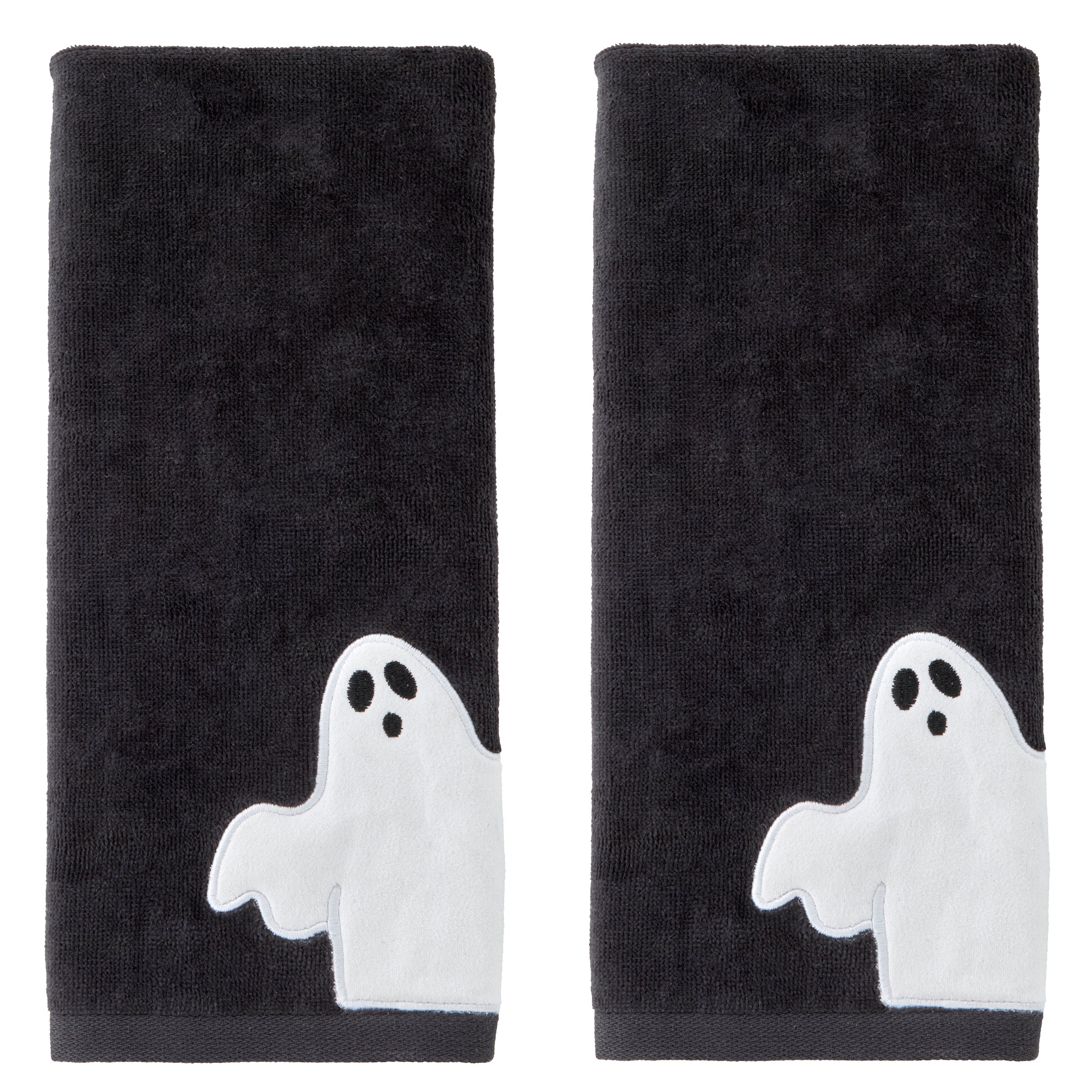 Ghost 2-Piece Hand Towel Set, Black
