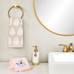 Ghost Jacquard 2-Piece Hand Towel Set, Tan