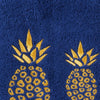 Gilded Pineapple Bath Towel, Navy