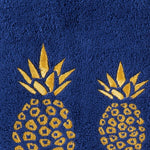 Gilded Pineapple Bath Towel, Navy