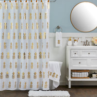 Gilded Pineapple 2-Piece Hand Towel Set, White