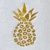 Gilded Pineapple 2-Piece Hand Towel Set, White