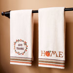 Give Thanks/Home 2-Piece Hand Towel Set, Natural