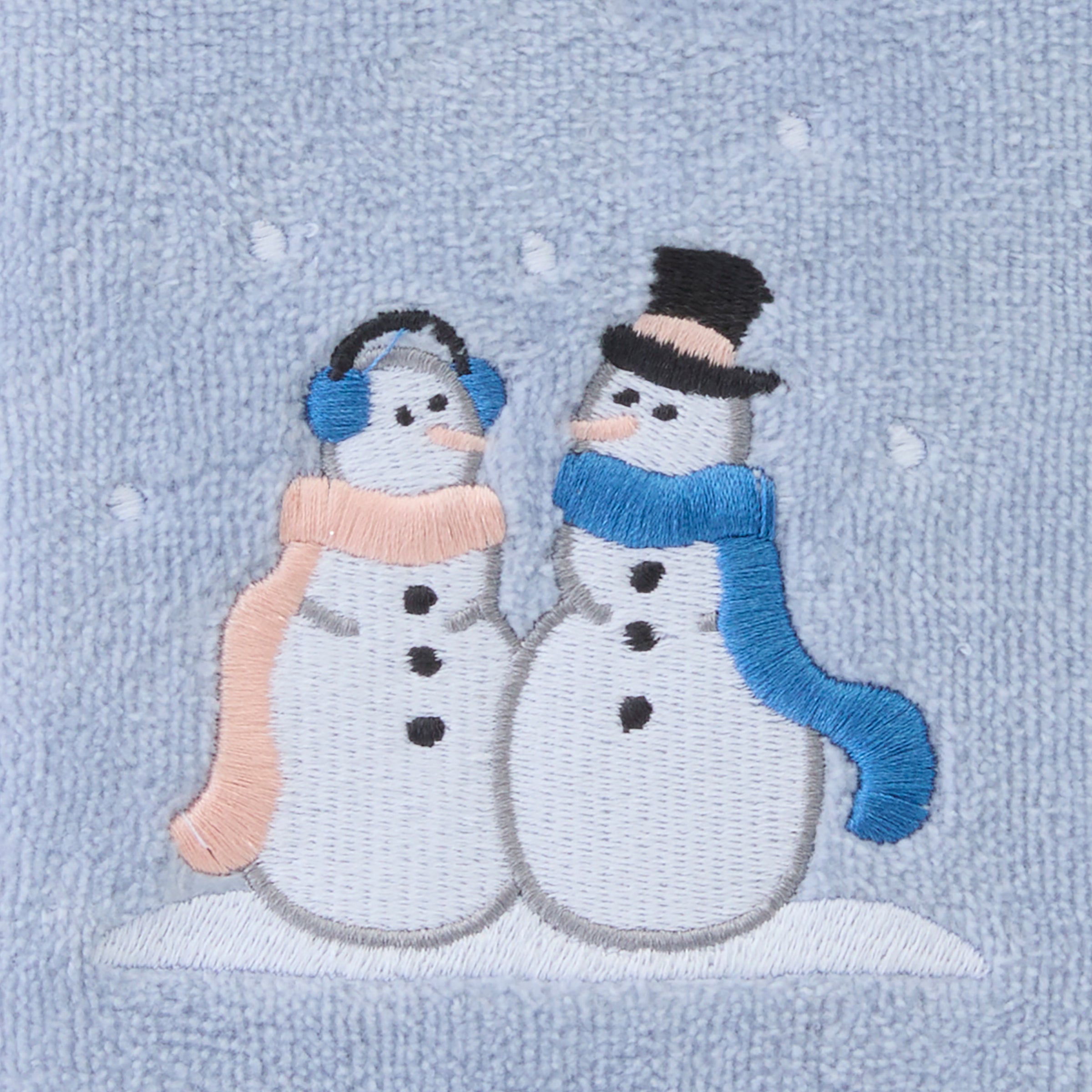 Glitz Snowcouple 2-Piece Hand Towel Set, Blue
