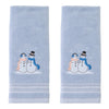 Glitz Snowcouple 2-Piece Hand Towel Set, Blue