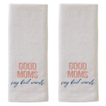 Good Moms 2-Piece Hand Towel Set, White