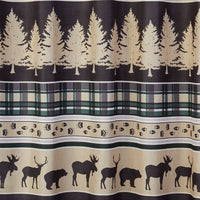 Grand Teton Fabric Shower Curtain, Green/Multi