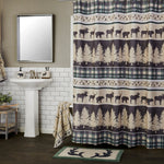 Grand Teton Shower Curtain Hooks, Black/Ivory