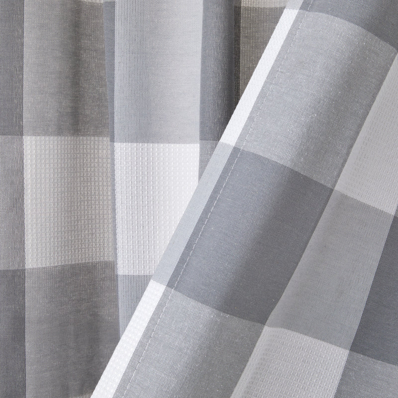 Grandin Window Valance, Gray/White, 58" x 13"
