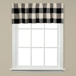Grandin Window Valance, Black/Natural, 58" x 13"