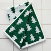 Holiday Trees 4pc Bath & Hand Towel Set, Green/White