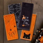 Shadow Eyes 2-Piece Hand Towel Set, Orange