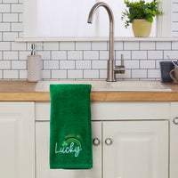 Happy Go Lucky 2-Piece Hand Towel Set, Green