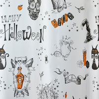 Happy Halloween PEVA Shower Curtain & Hook Set, Multi