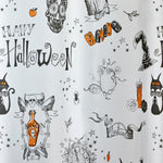 Happy Halloween PEVA Shower Curtain & Hook Set, Multi