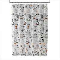 Happy Halloween PEVA Shower Curtain & Hook Set, Multi