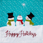 Happy Holidays Table Runner, Aqua/Multi