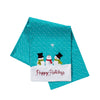 Happy Holidays Table Runner, Aqua/Multi