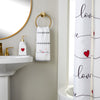 Heart In Love 2-Piece Jacquard Hand Towel Set, White