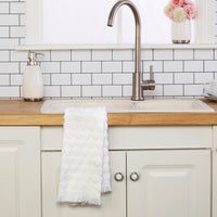 Heart Jacquard 2-Piece Hand Towel Set, White