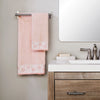 Heather Snowflake 4pc Bath & Hand Towel Set, Blush