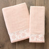 Heather Snowflake Jacquard Bath Towel, Blush