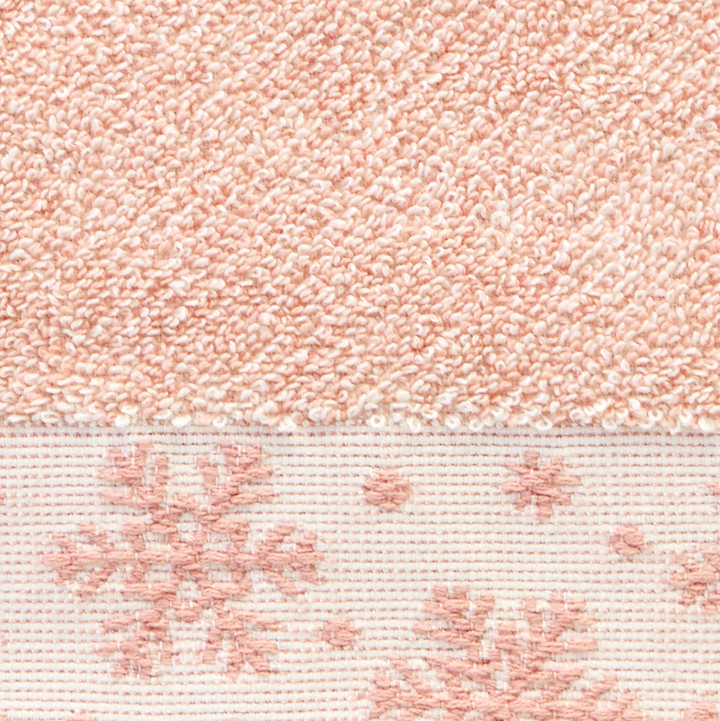 Heather Snowflake Jacquard 2-Piece Hand Towel Set, Blush