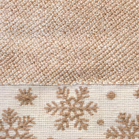 Heather Snowflake Jacquard Bath Towel, Tan