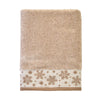 Heather Snowflake Jacquard Bath Towel, Tan