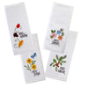 Hello Seasons 3D Embellished 4-Piece Hand Towel Set, White