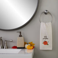 Hello Pumpkin 2-Piece Hand Towel Set, Natural