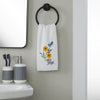 Hello Spring Flowers 3D Appliqué  2-Piece Hand Towel Set, White