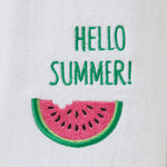 Hello Summer 2-Piece Hand Towel Set, White