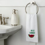 Hello Summer 2-Piece Hand Towel Set, White