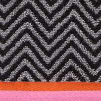 Herringbone & Border Reversible Jacquard 2-Piece Hand Towel Set, Black