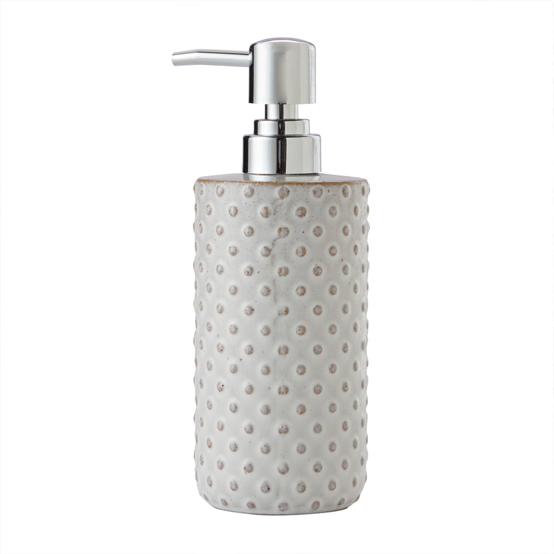 Hobnail Lotion/Soap Dispenser, Cream/Natural