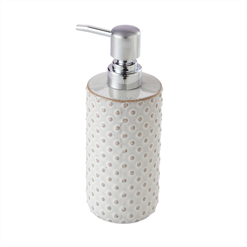 Hobnail Lotion/Soap Dispenser, Cream/Natural