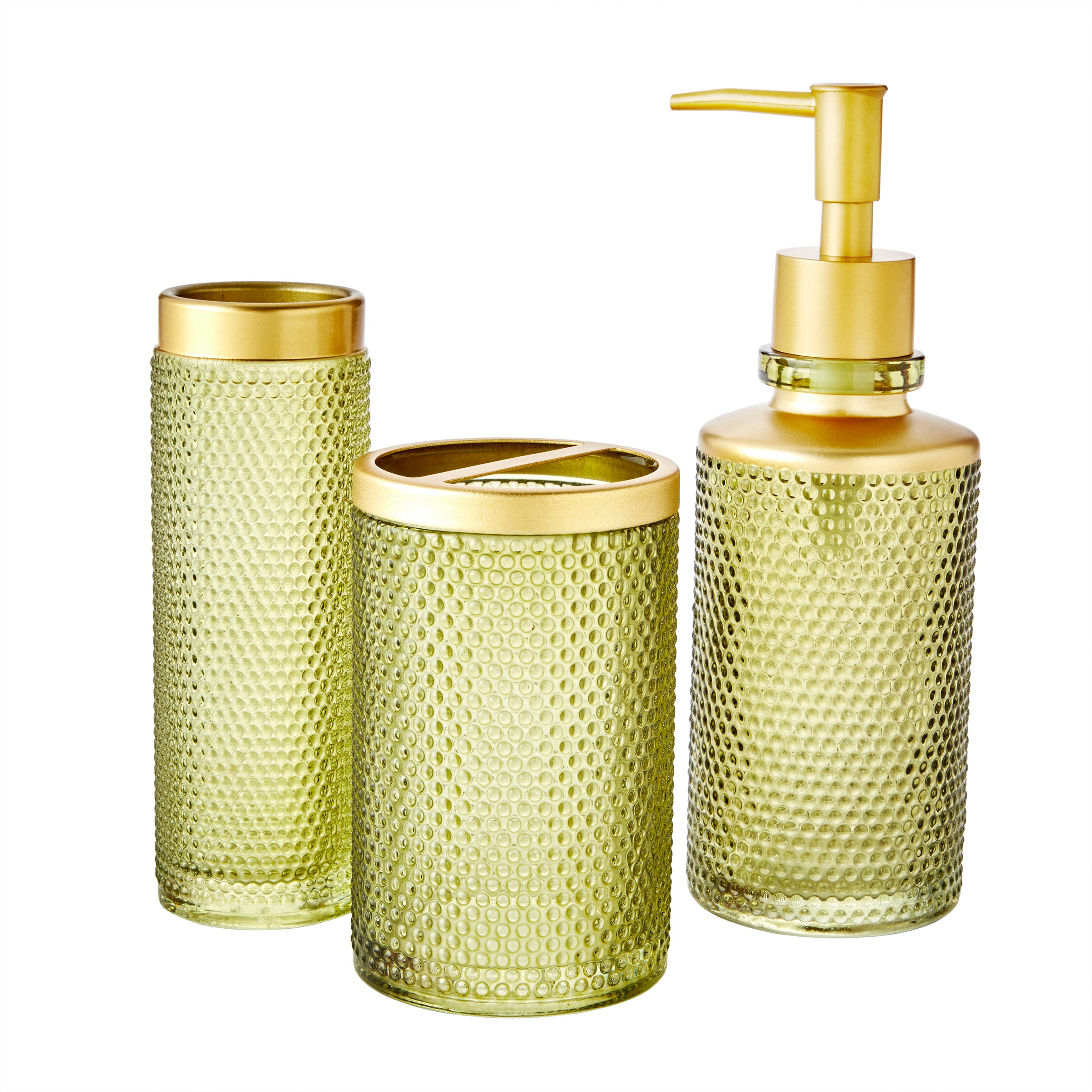 Vern Yip by SKL Home Paris Hobnail Glass Lotion/Soap Pump, Sage