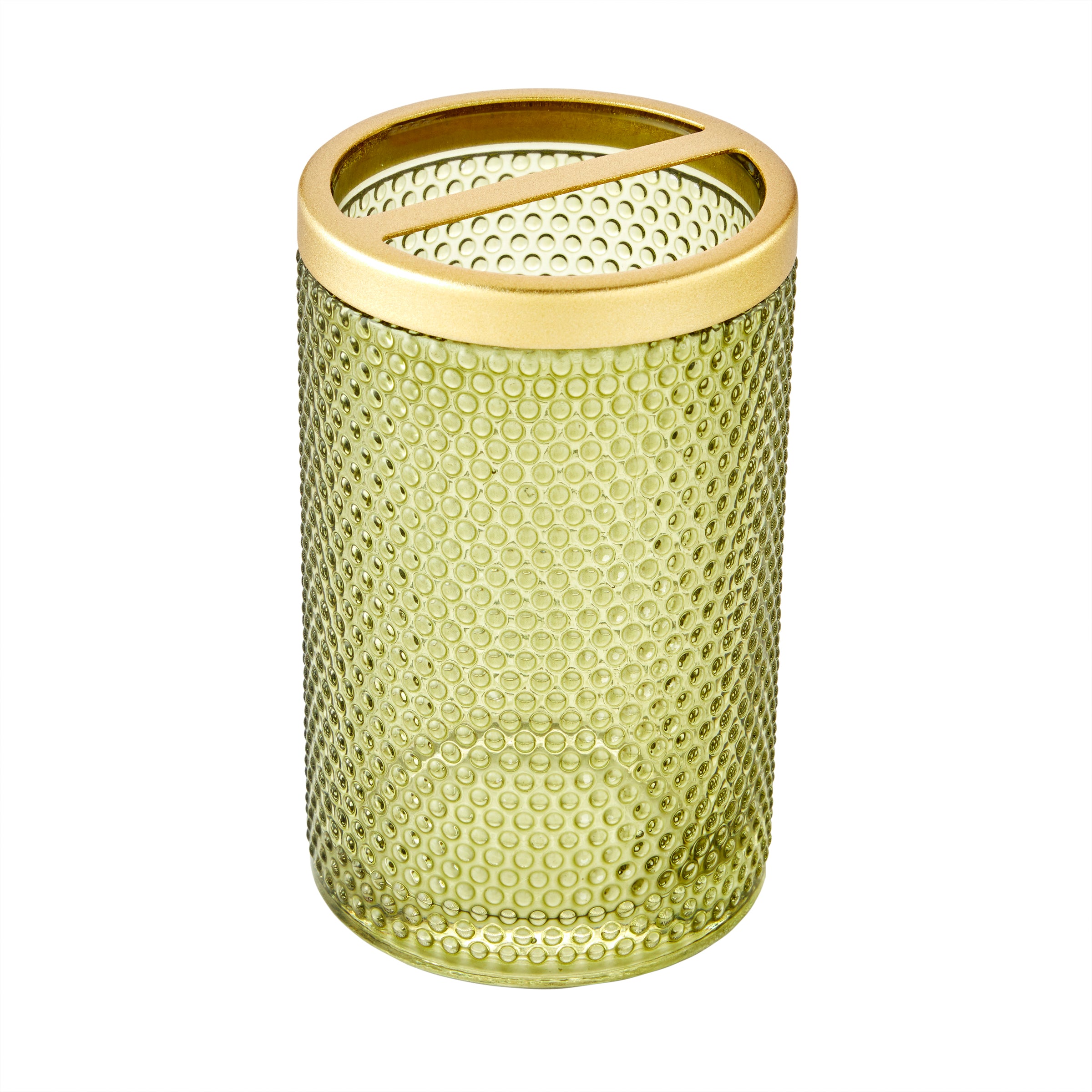 Vern Yip by SKL Home Paris Hobnail Glass Toothbrush Holder, Sage