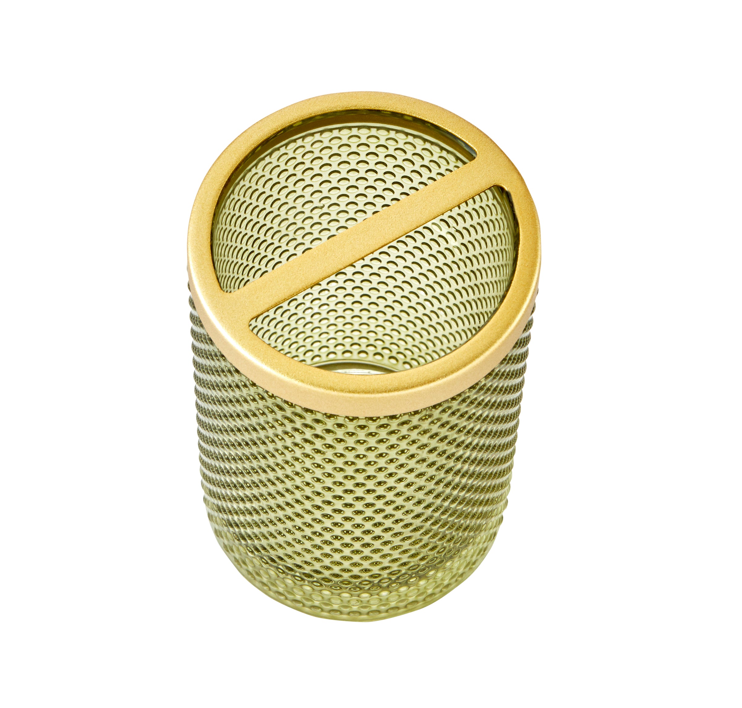 Vern Yip by SKL Home Paris Hobnail Glass Toothbrush Holder, Sage