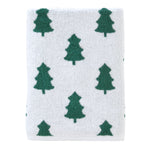 Holiday Trees Jacquard Bath Towel, Green/White