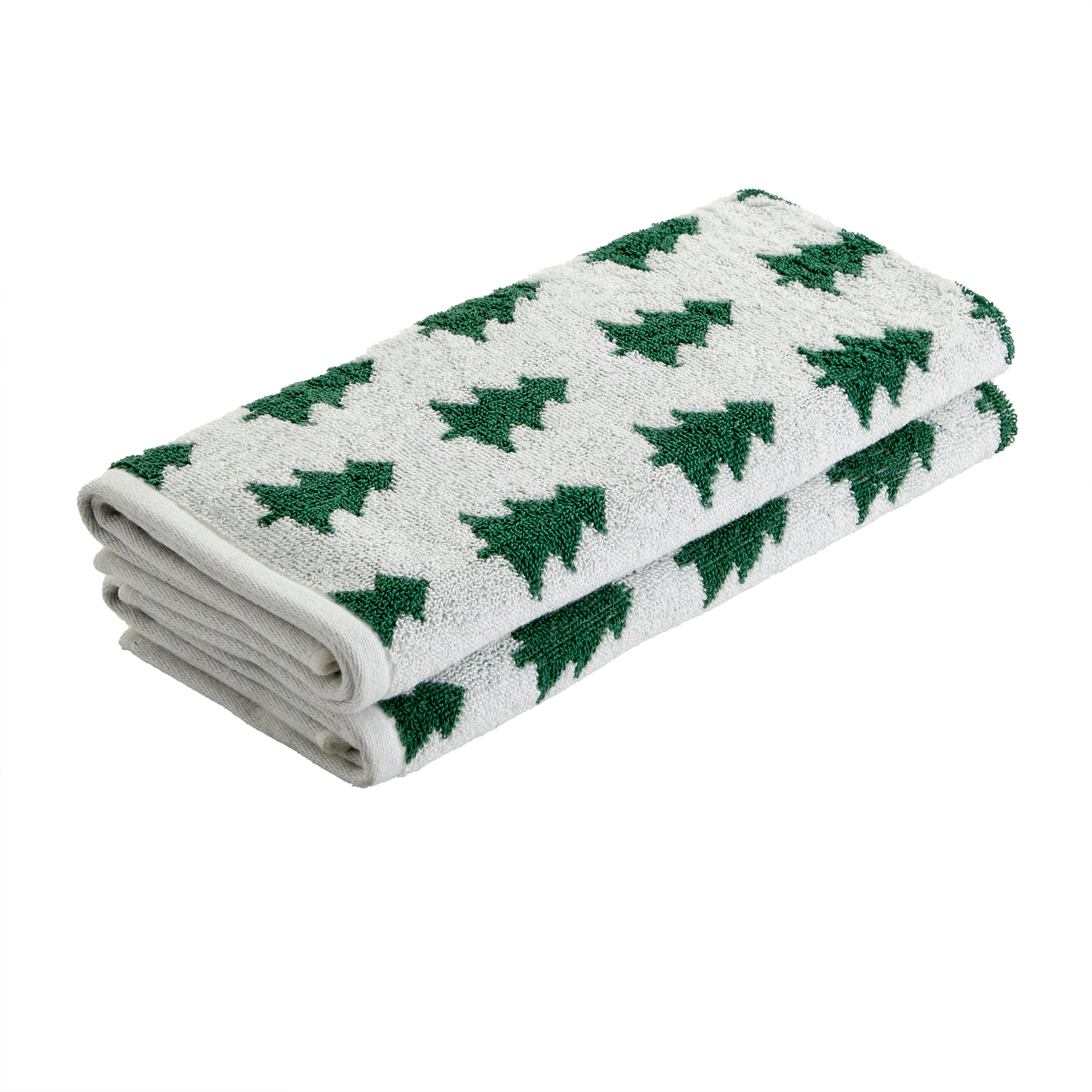 SKL Home 100% Cotton Hand Towel Holiday Trees Jacquard 2-Piece Set 