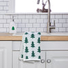 Holiday Trees 4pc Bath & Hand Towel Set, Green/White