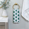 Holiday Trees 4pc Bath & Hand Towel Set, Green/White